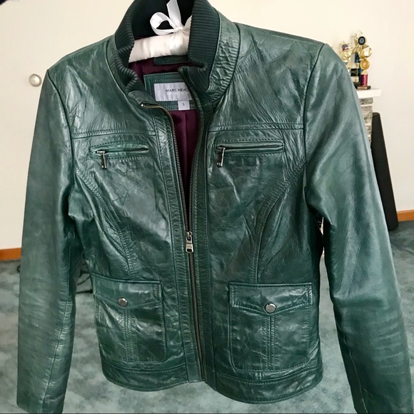 MARC NEW YORK Leather jacket, green - Picture 6 of 11